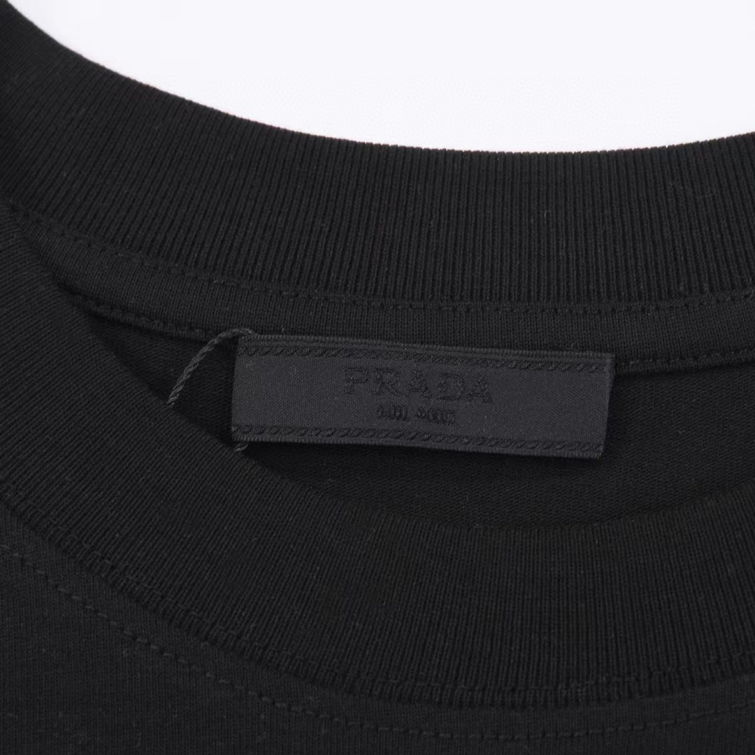 ÁO PRADA print cotton jersey T-shirt