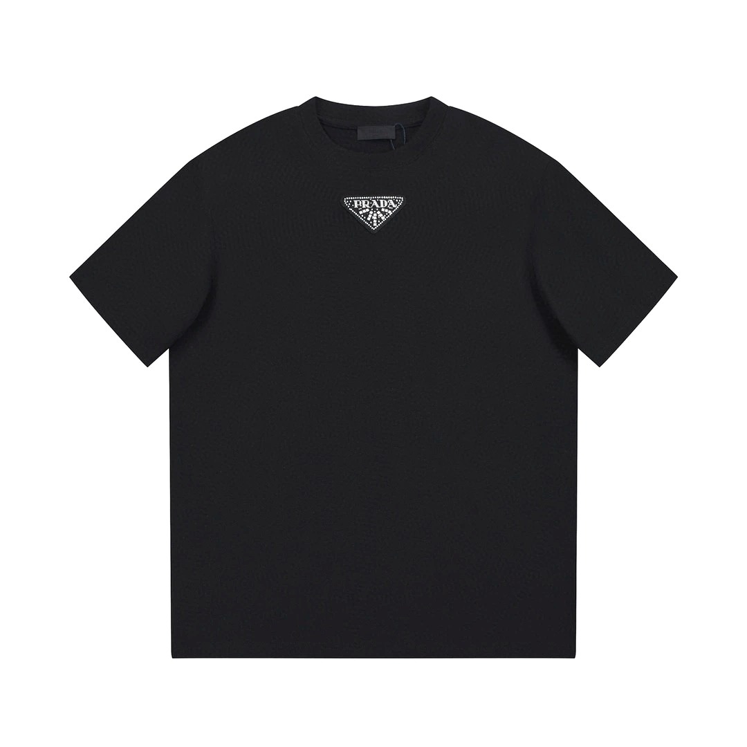 ÁO PRADA print cotton jersey T-shirt