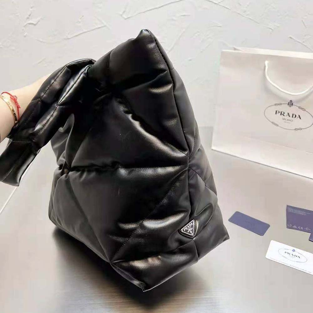 TÚI Prada Padded Nappa Tote Bag-Black