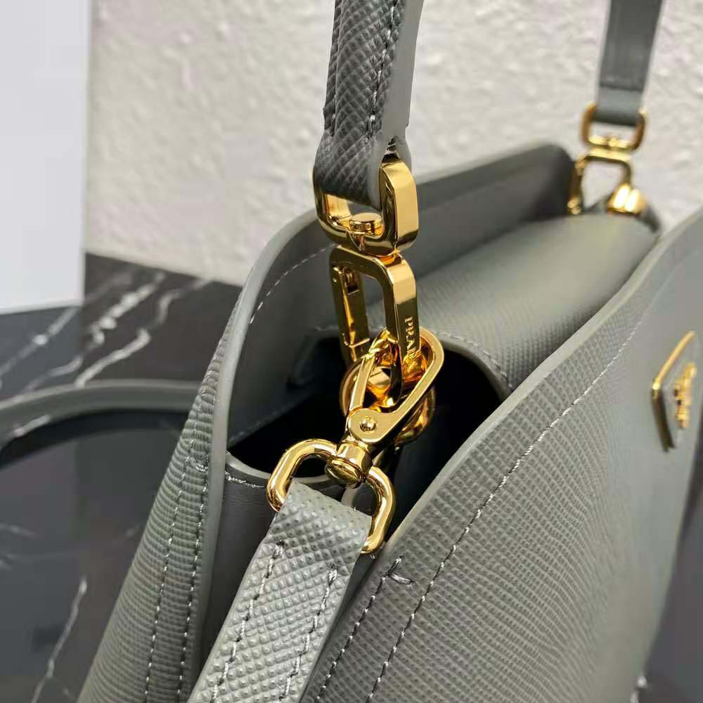 TÚI Prada Saffiano Leather Prada Matinee Bag-Grey