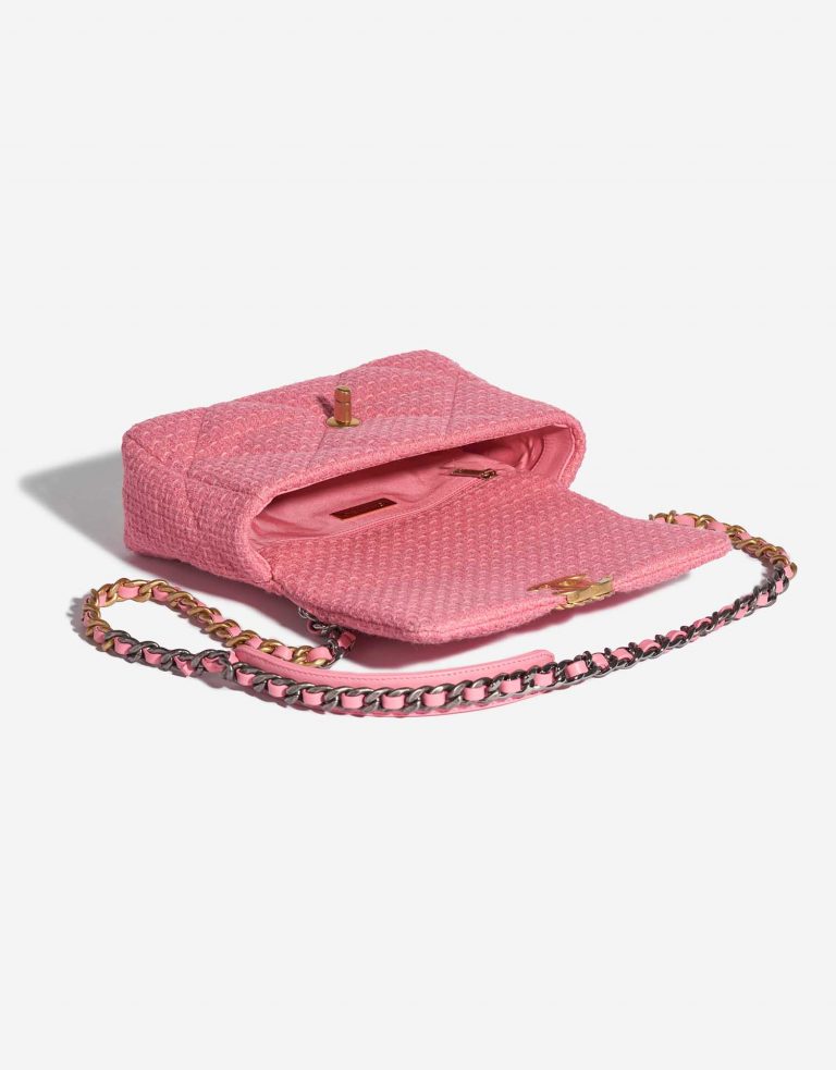 TÚI Chanel 19 Flap Bag Tweed Light Rosé