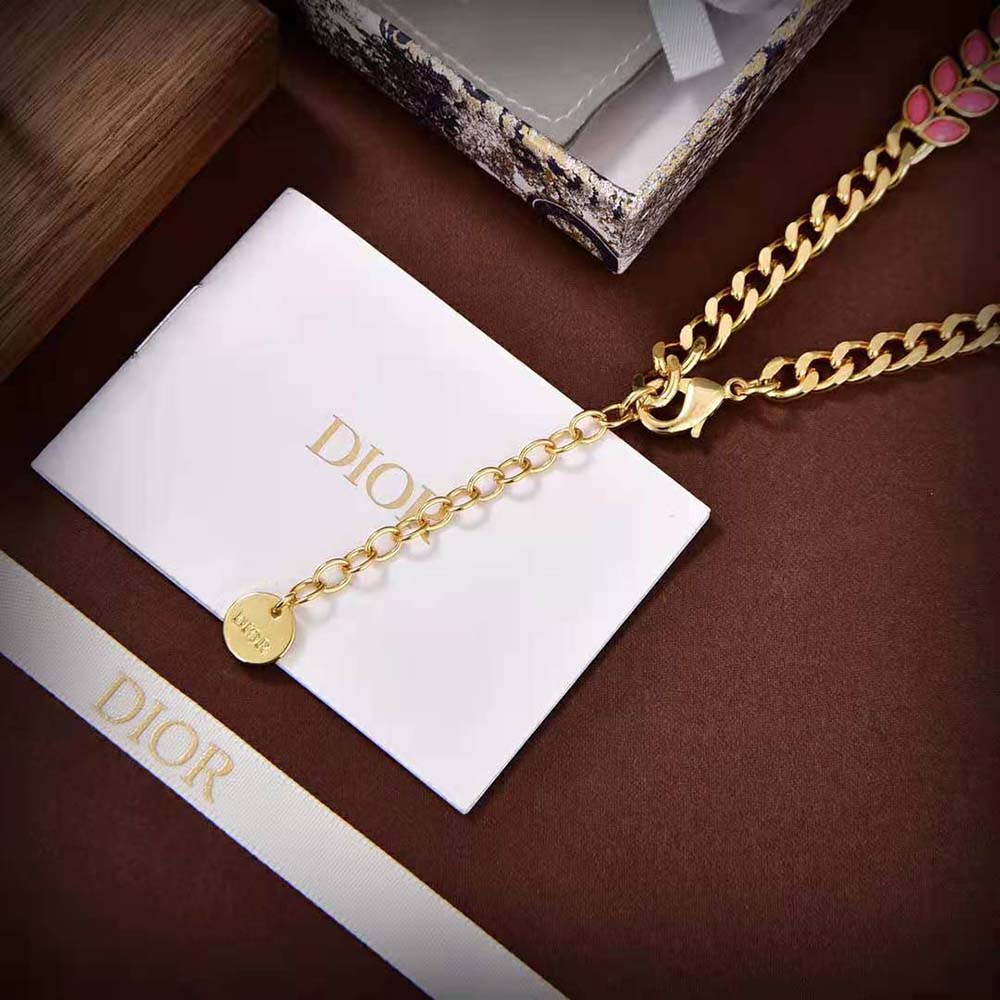 DÂY Dior Women 30 Montaigne Necklace Gold-Finish Metal with White Resin Pearls