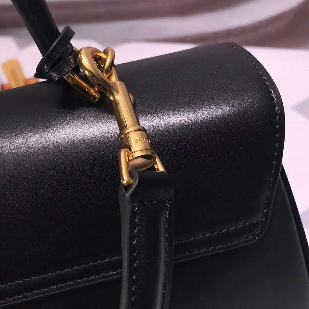 TÚI Celine Women Medium16 Bag in Satinated Calfskin-Black