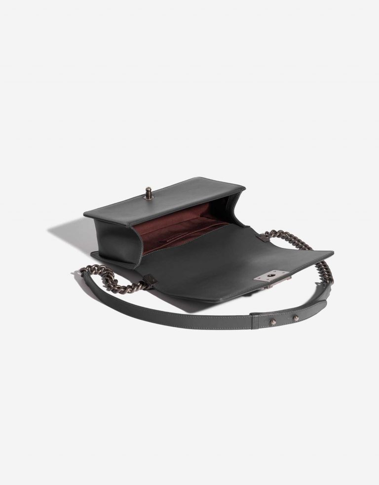 TÚI Chanel Boy Medium Lamb Dark Grey