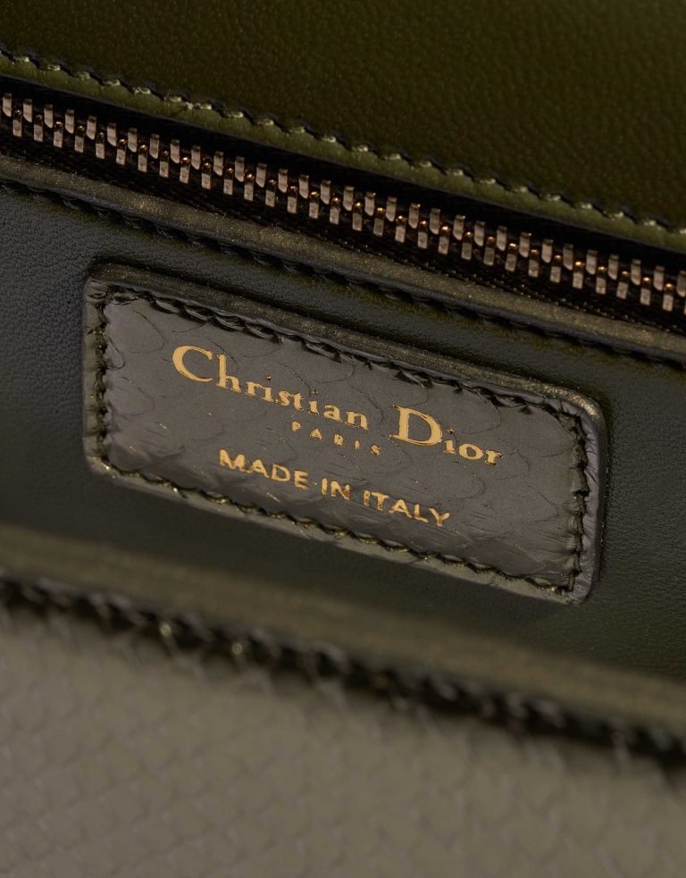 TÚI Dior 30 Montaigne Medium Python Green Metallic DA TRĂN