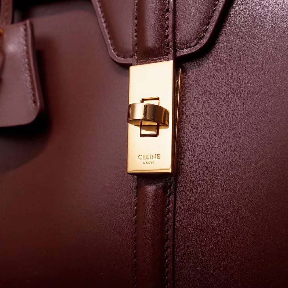 TÚI Celine Women Medium16 Bag in Satinated Calfskin-Brown