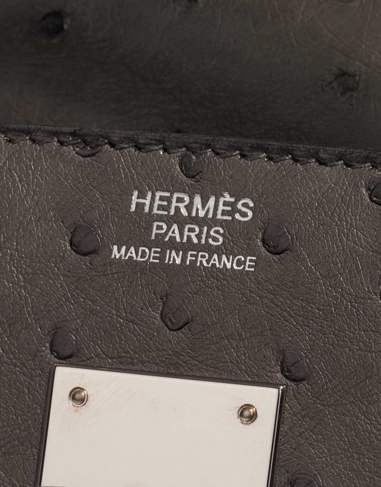 TÚI Hermès Birkin 30 Ostrich Graphite Blue Orage Silver Buckle khóa trắng da đà điểu