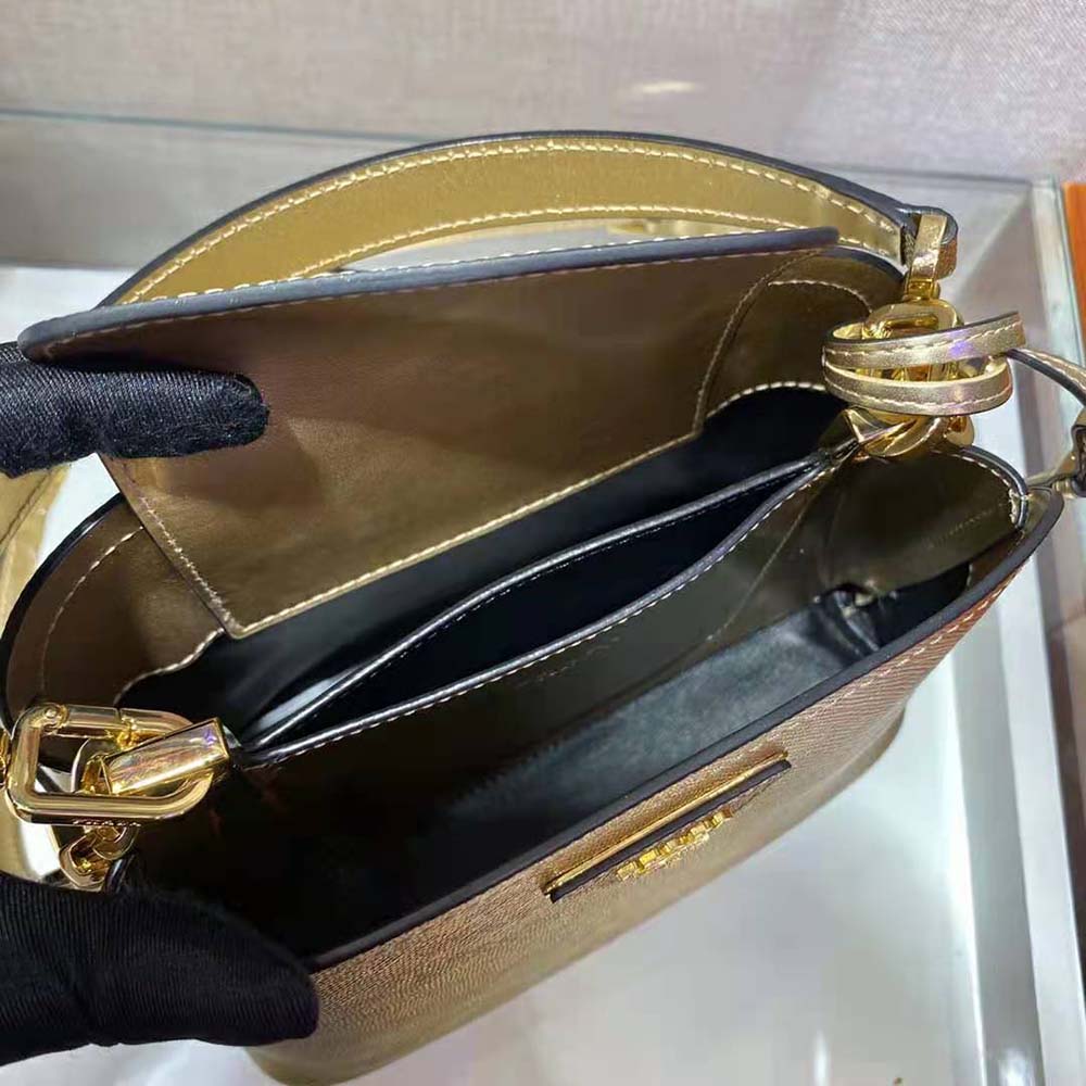 TÚI Prada Matinee Micro Saffiano Leather Bag-Gold