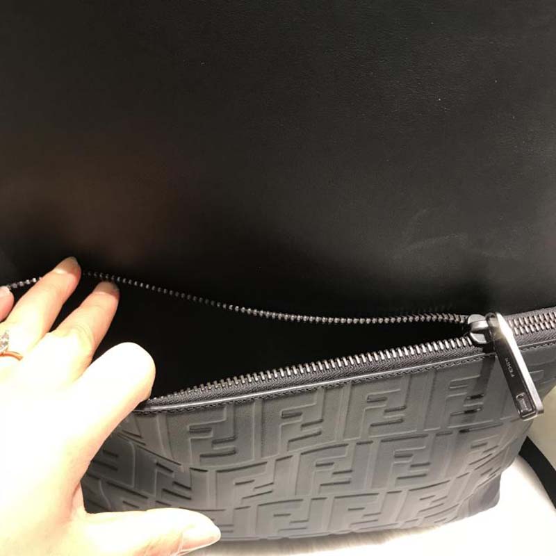 BALO FENDI Black Leather Backpack