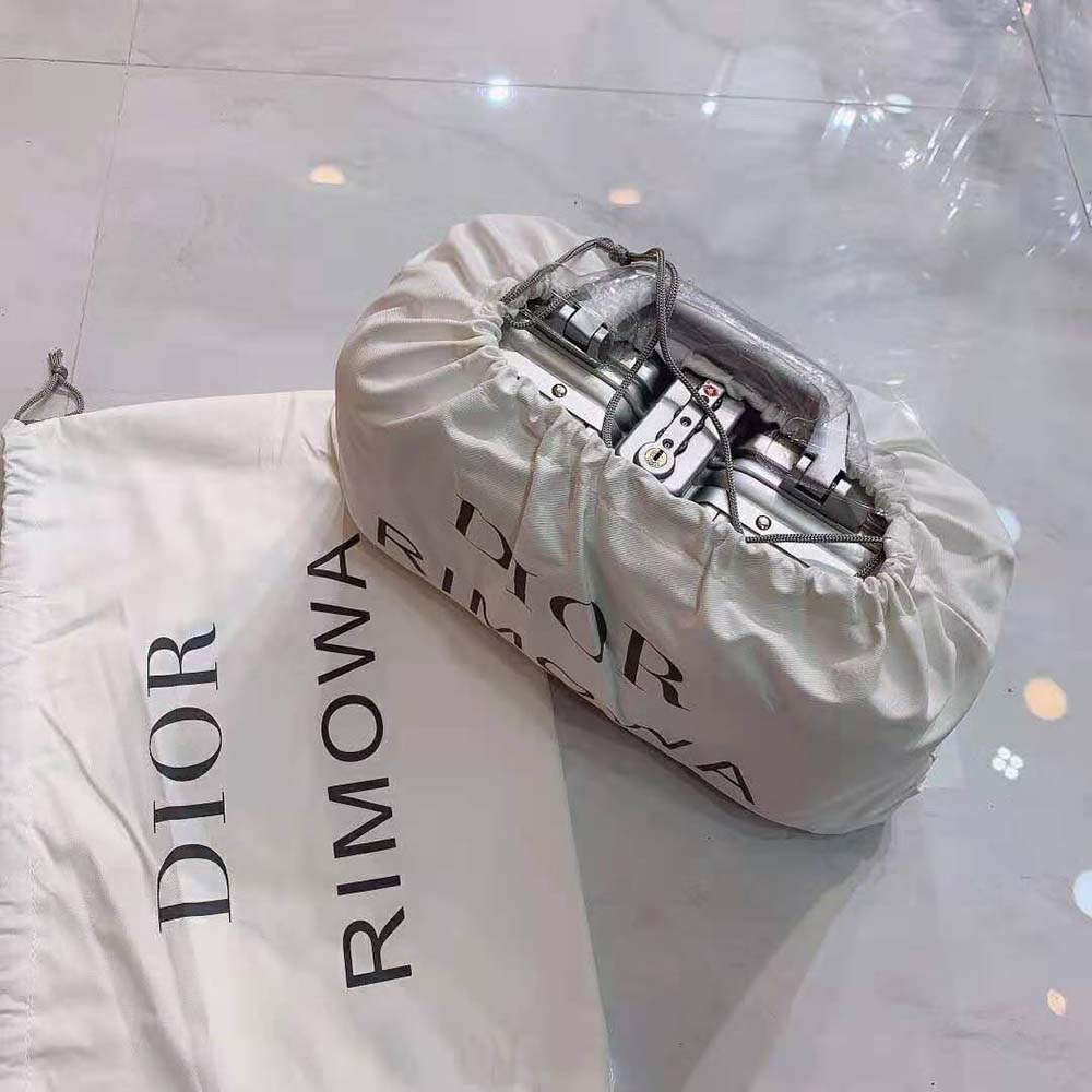 TÚI DIOR and RIMOWA Hand Case Gray Dior Oblique 100 % Aluminum