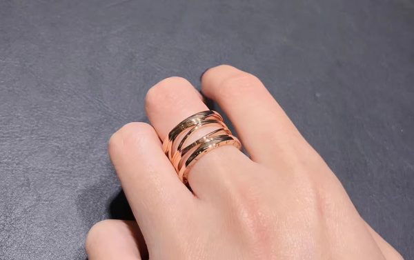 Nhẫn BVLGARI B.zero1 4 vòng vàng hồng 18K