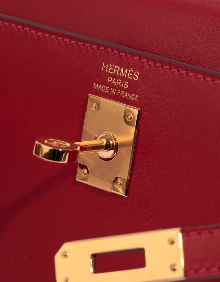 TÚI Hermès Kelly 25 Tadelakt Rouge Vif