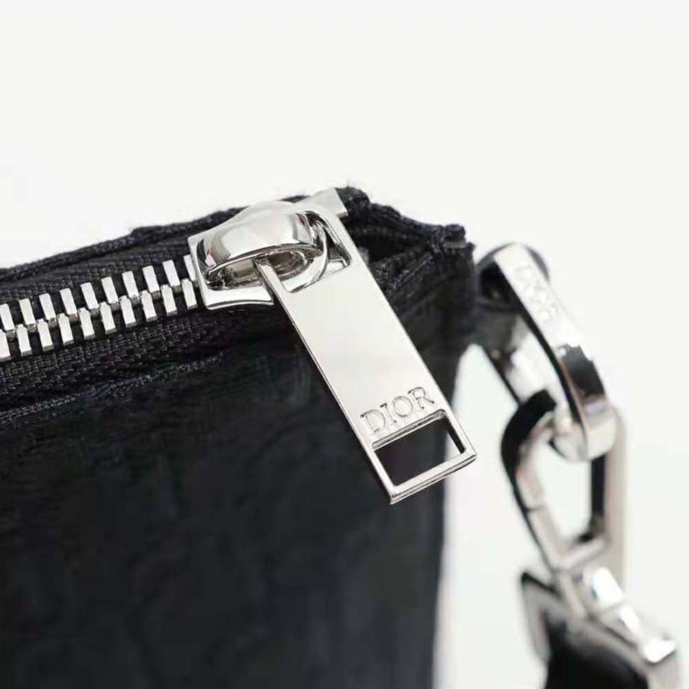 TÚI Dior Pouch Black Dior Oblique Jacquard
