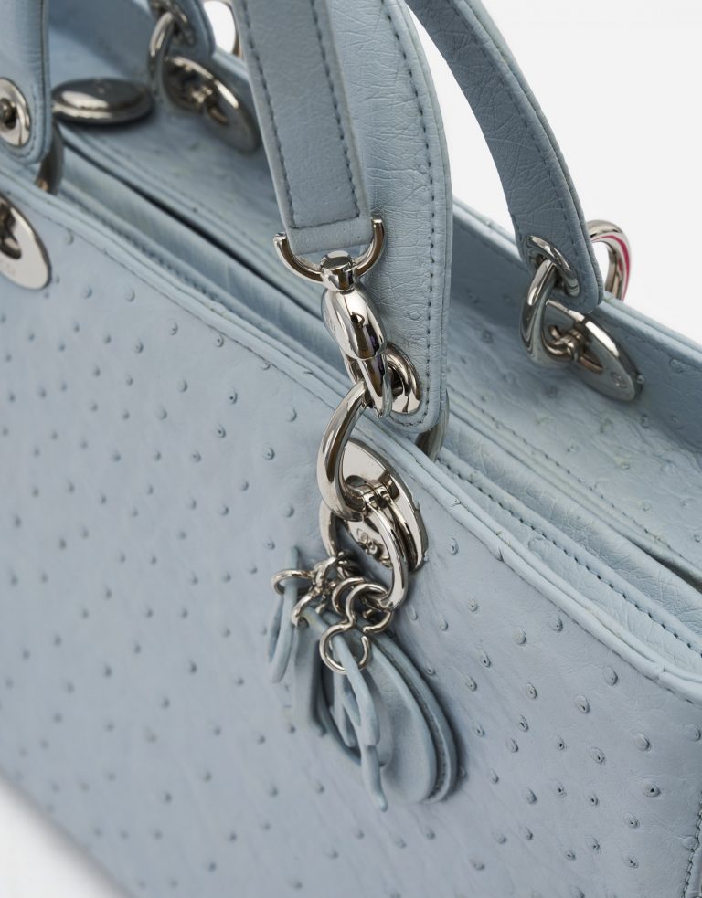 TÚI Dior Lady Large Ostrich Light Blue da đà điểu