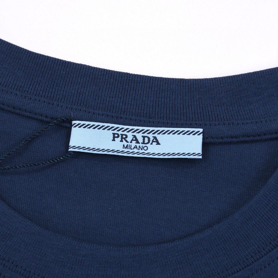 ÁO PRADA print cotton jersey T-shirt