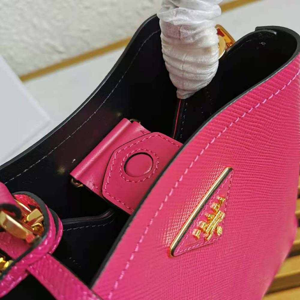 TÚI Prada Saffiano Leather Prada Panier Bag-Bag-Rose