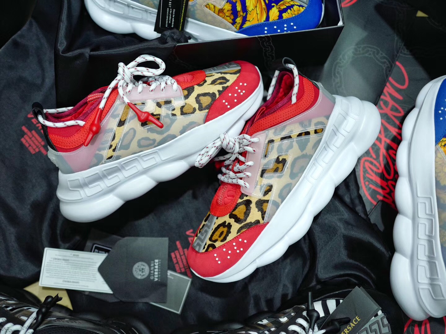 GIÀY Versace Chain Reaction Sneakers