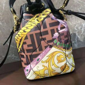TÚI Fendi Women Mon Tresor Fendace Fendace Printed Pink Silk Mini Bag