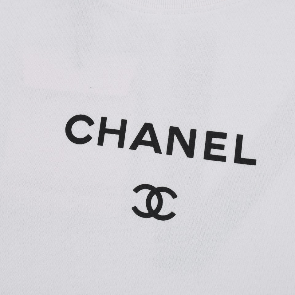 ÁO CHANEL print cotton jersey T-shirt