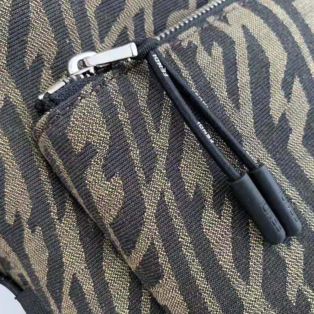 BALO FENDI Backpack in Brown FF Vertigo Fabric