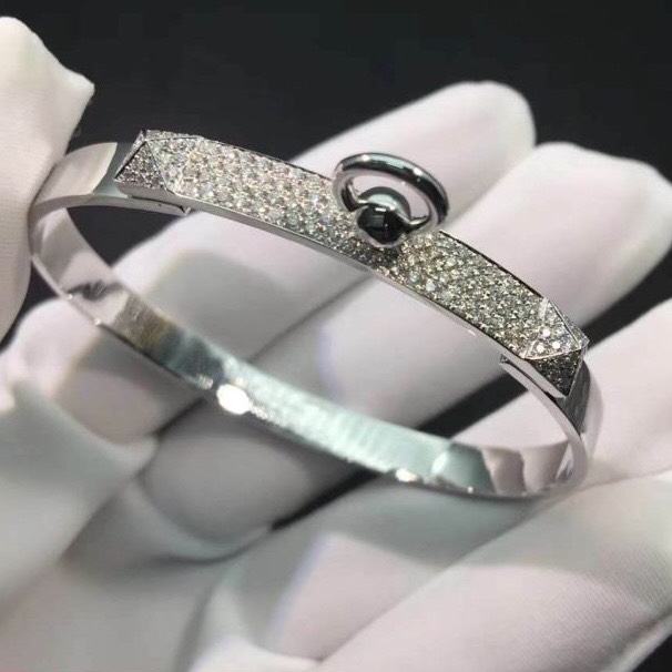 VÒNG TAY HERMES PARIS COLLIER DE CHIEN DIAMOND WHITE GOLD 18K