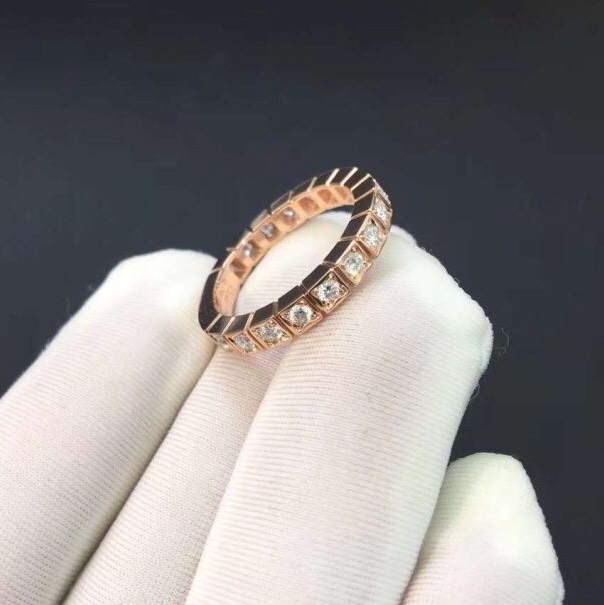 NHẪN CHOPARD ICE CUBE PIAGET DIAMOND RING ROSE GOLD 18K