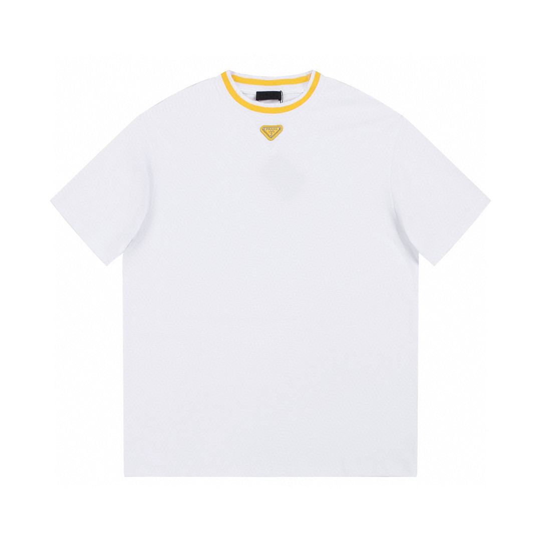ÁO PRADA print cotton jersey T-shirt
