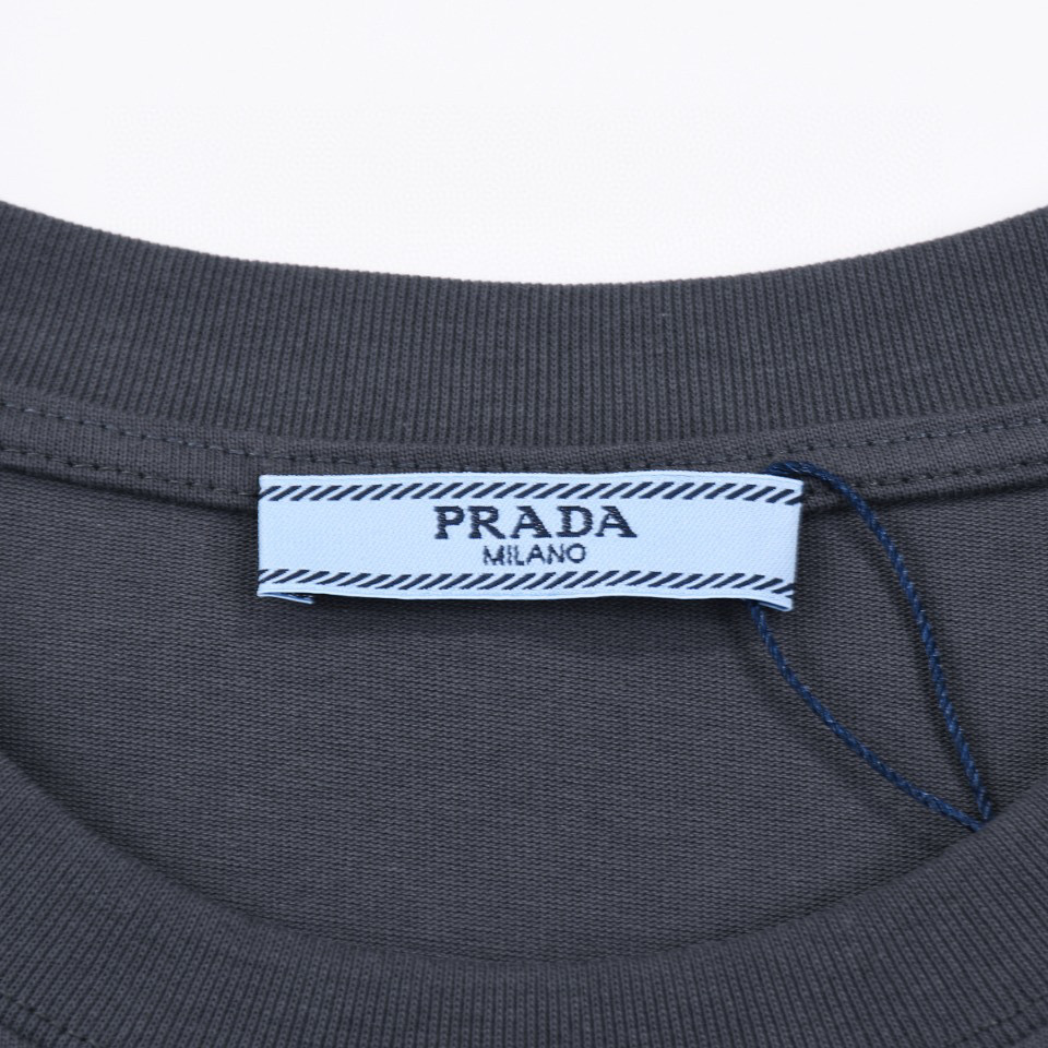 ÁO PRADA print cotton jersey T-shirt