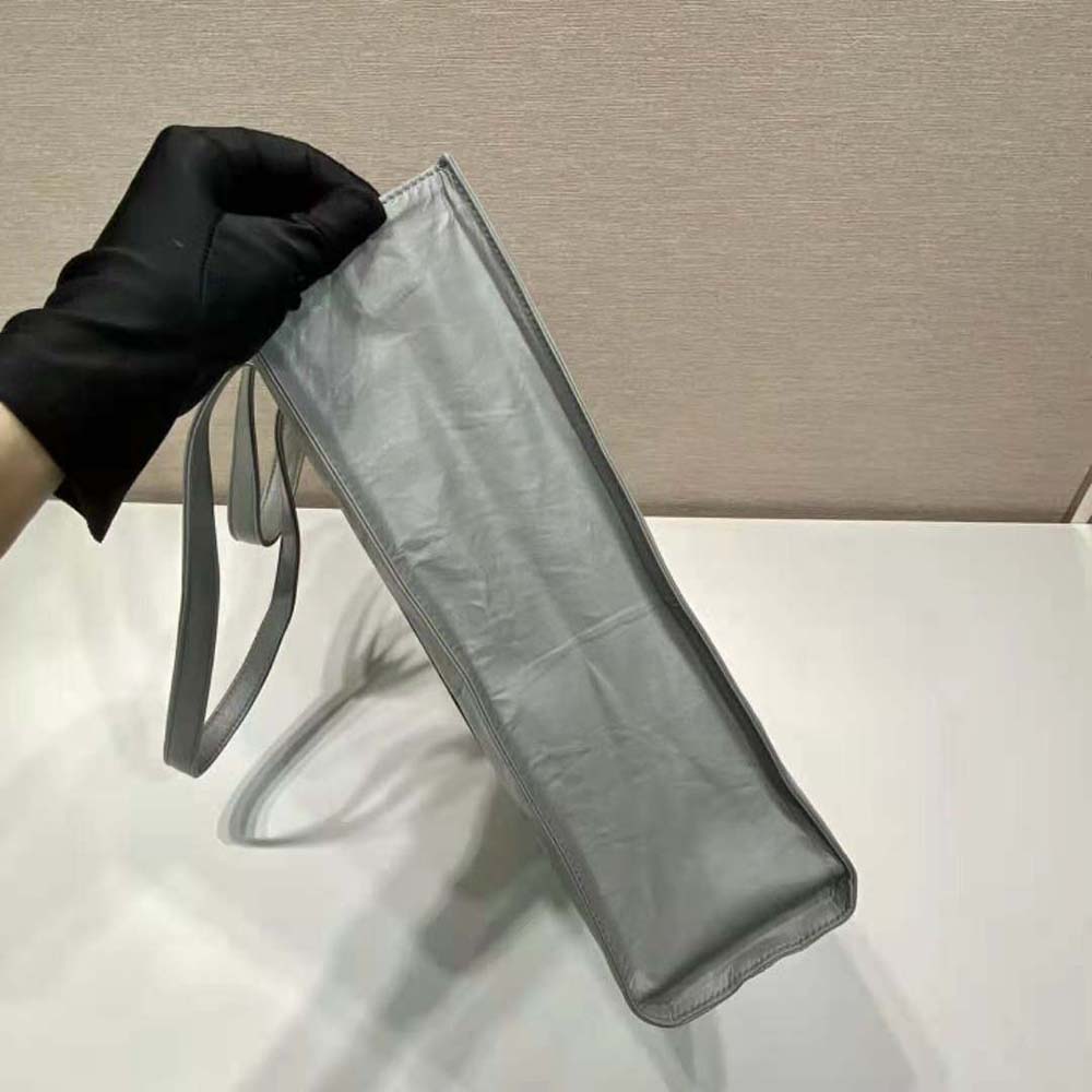 TÚI Prada Antique Nappa Leather Tote-Gray