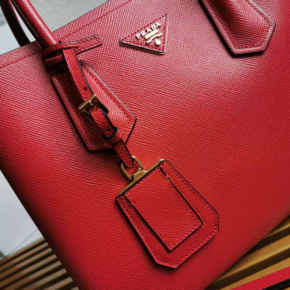 TÚI Prada Saffiano Leather Prada Galleria Bag-Red