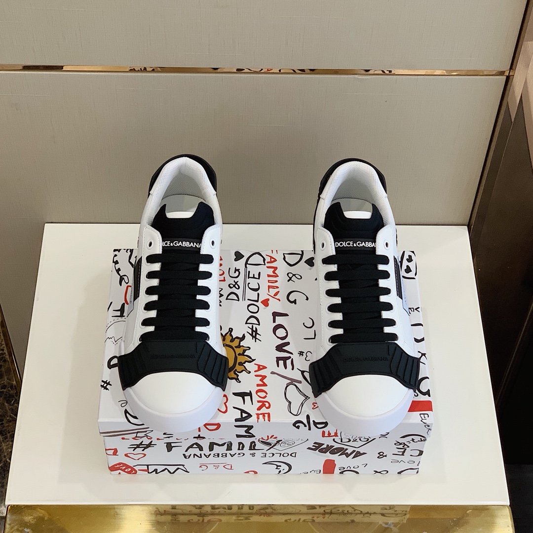 GIÀY DOLCE & GABBANA BLACK WHITE SNEAKERS