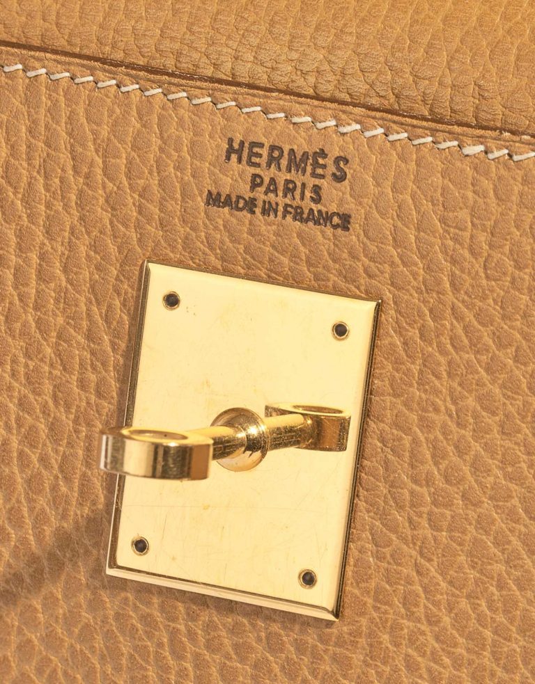 TÚI Hermès Kelly 32 Ardennes Moutarde Gold Buckle khóa vàng