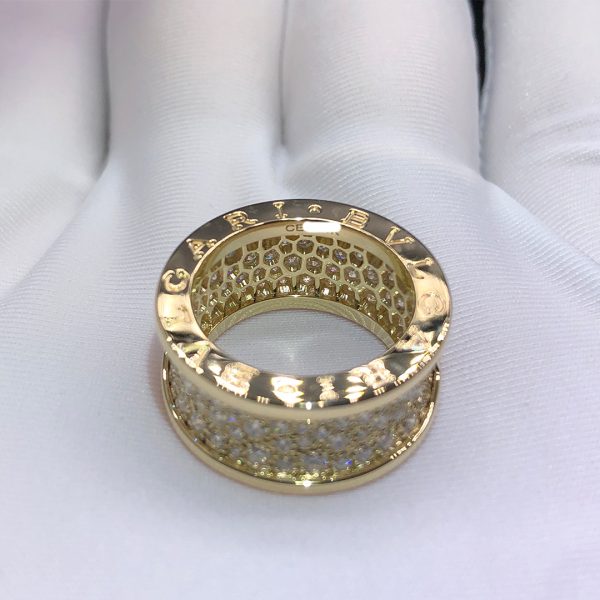 Nhẫn BVLGARI B.zero1 Kim cương yellow gold vàng vàng 18K