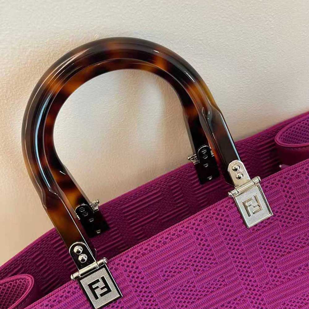TÚI Fendi Sunshine Medium FF Fabric Shopper-Purple