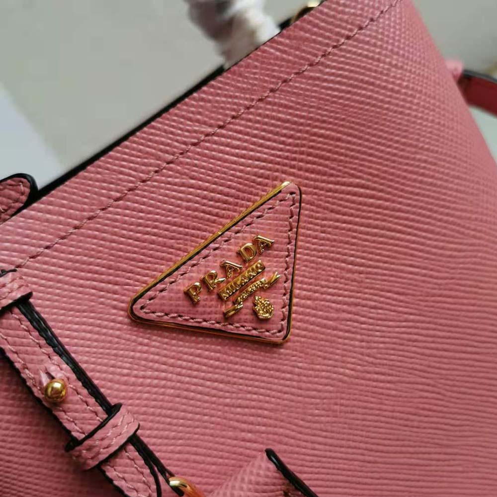 TÚI Prada Saffiano Leather Prada Panier Bag-Pink