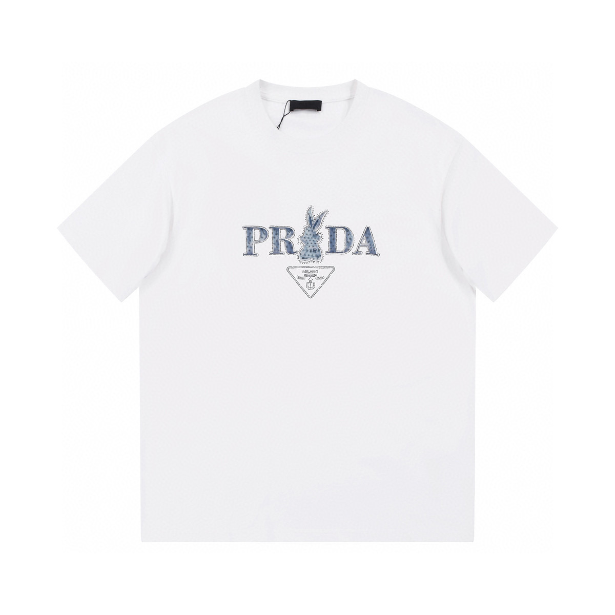 ÁO PRADA print cotton jersey T-shirt