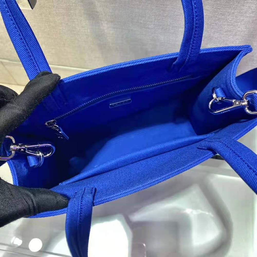 TÚI Prada Drill Tote Handles Bag-Blue