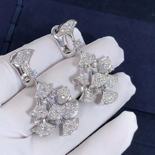 Vòng cổ BVLGARI Divas' Dream Bông tai giọt kim cương 7.95ct vàng trắng 18K