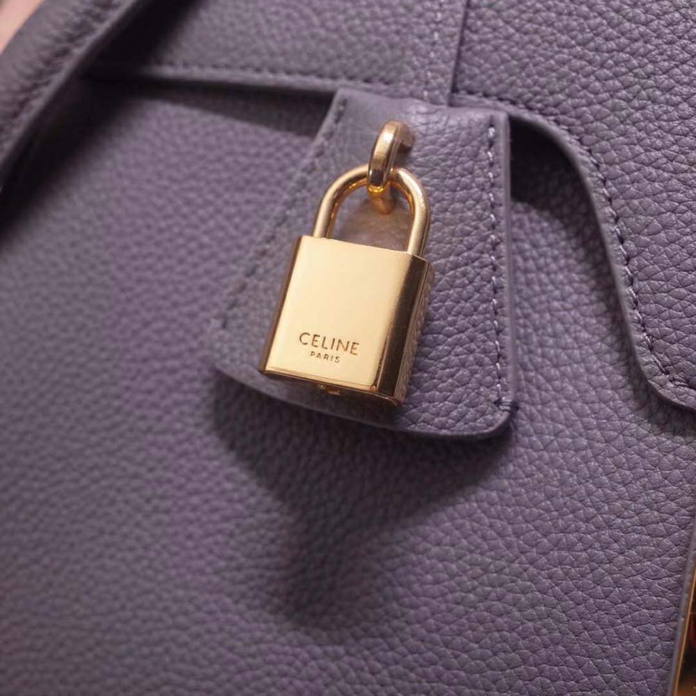 TÚI Celine Women Medium16 Bag in Grained Calfskin-Grey