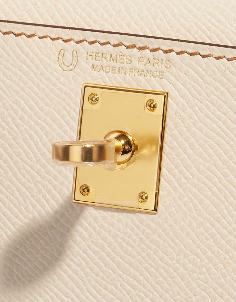 TÚI Hermès Kelly Mini Epsom Craie Gold Gold Buckle khóa vàng