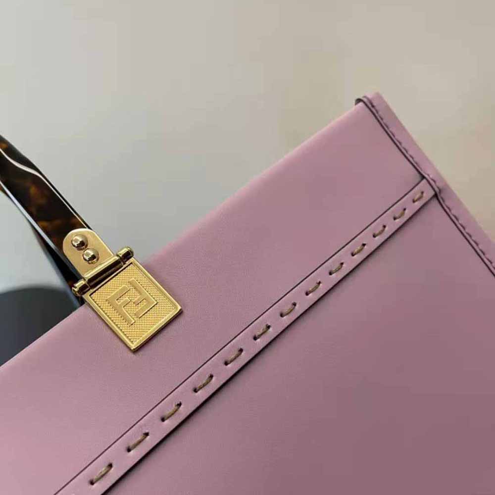 TÚI Fendi Women Sunshine Medium Lilac Leather Shopper-Purple