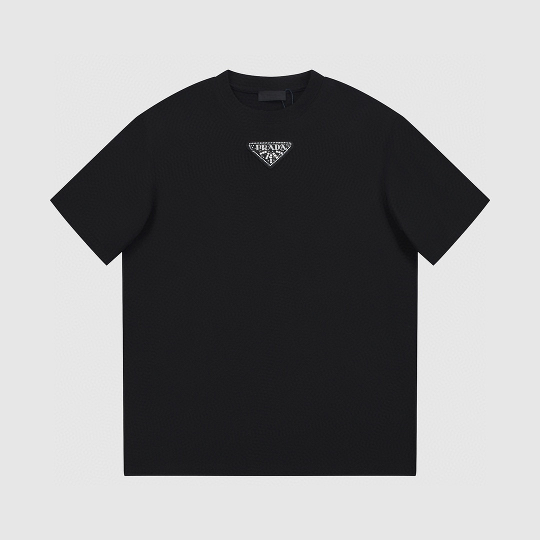 ÁO PRADA print cotton jersey T-shirt