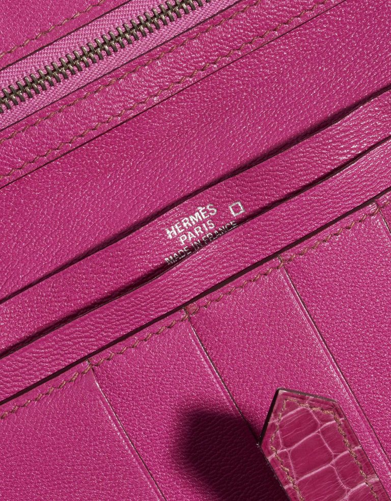 TÚI Hermès Wallet Bearn Fuchsia Alligator