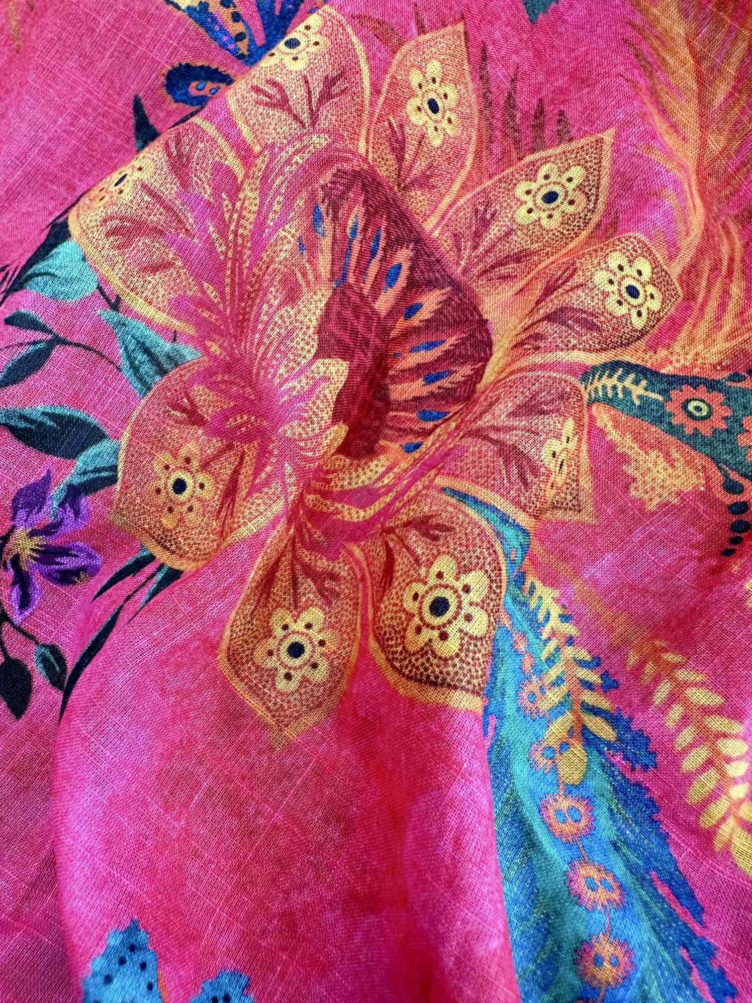 VÁY ZIMMERMANN Colorful Flower Vintage Dress Dài Tay
