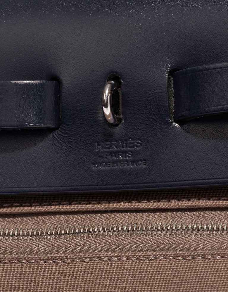 TÚI Hermès Herbag 31 Canvas Vache Hunter Etoupe  Blue Indigo