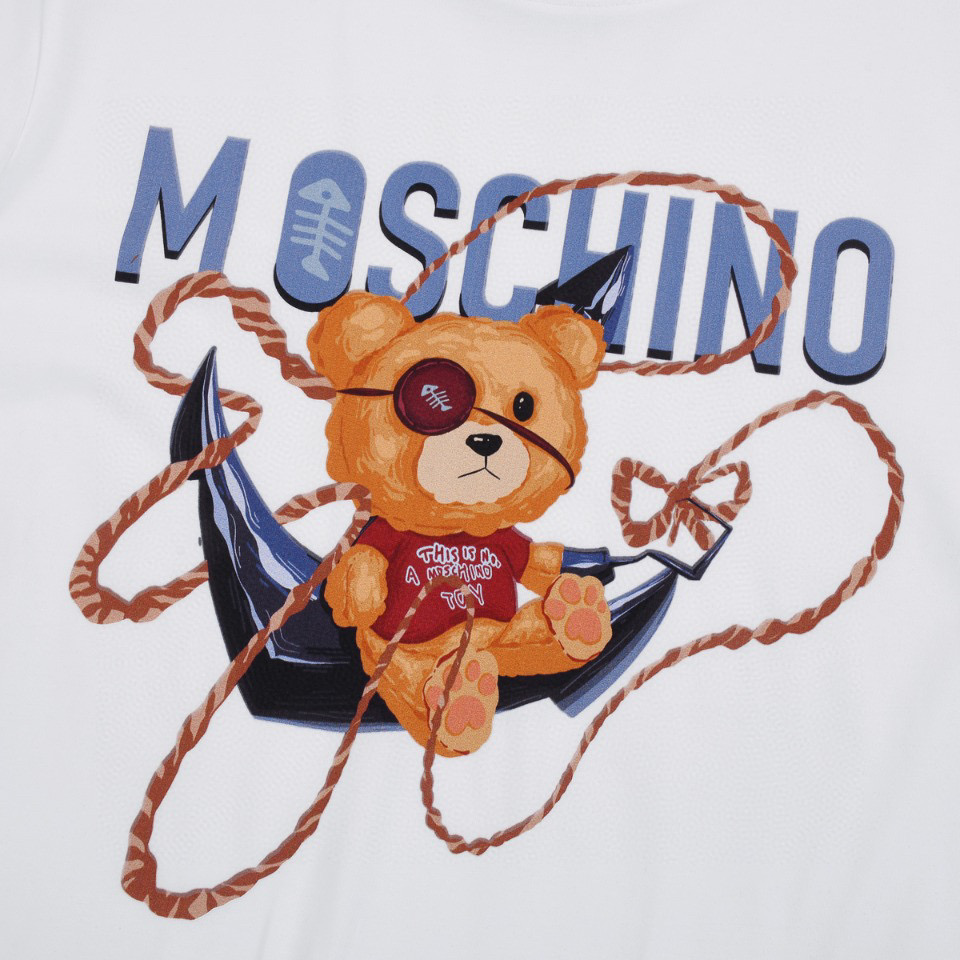 ÁO MOSCHINO print cotton jersey T-shirt