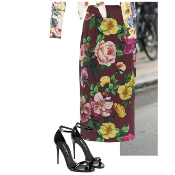 BỘ ĐỒ DOLCE & GABBANA HIGH NECK YELLOW PINK FLORAL PARTY High Classy