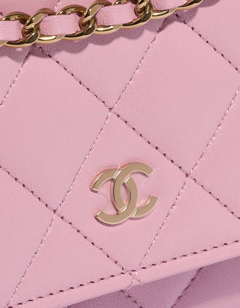 TÚI Chanel Wallet On Chain Lamb Rose WOC