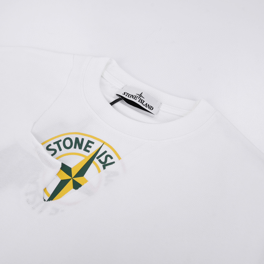 ÁO STONE ISLAND print cotton jersey T-shirt
