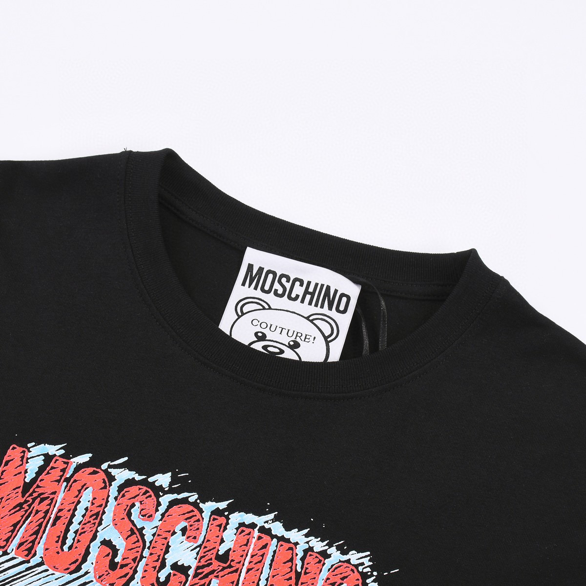 ÁO MOSCHINO print cotton jersey T-shirt